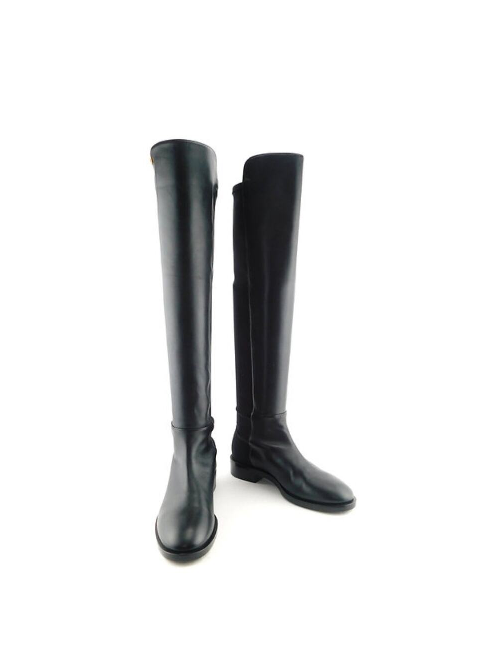 STUART WEITZMAN KEELAN CITY Black Leather Boots.s48
